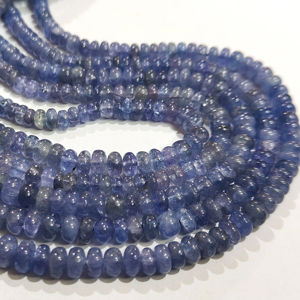 Perles rondes en Tanzanite naturelle 4-5 mm, cristaux lisses et simples, 8 pouces - Product Image 6