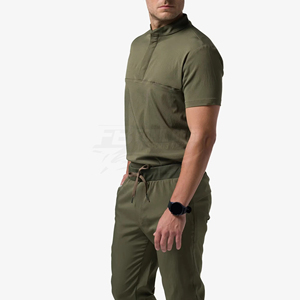 Blusa de Uniforme Médico para Mujer, Color Verde Oliva, con Bolsillo para Estetoscopio, Tejido de Algodón y Poliéster, Personalizable - Product Image 3