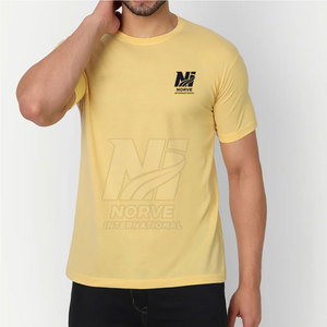 T-shirt vierge en coton épais tendance, col rond, manches courtes, personnalisable pour fabricants de vêtements streetwear - Product Image 2