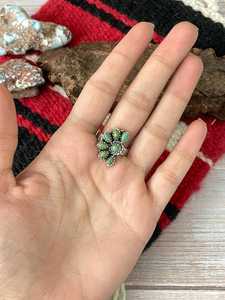 Handcrafted Kingman Turquoise Sterling <b>Silver</b> <b>Ring</b> Natural Gemstone Southwestern Western Boho Artisan <b>Statement</b> Jewelry - Product Image 4