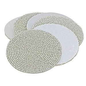 Luxury Crystal Beaded Cocktail Party <b>Table</b> <b>Coasters</b> Premium Craftsmanship Scratch Resistant Mats & Pads - Product Image 4