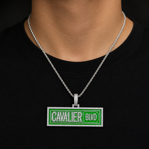 Men's Custom Iced Letter Name Night Glow 925 Silver Enamel Charms Moissanite Diamond Hip Hop Style Bling Necklace <b>Pendant</b> Party - Product Image 2