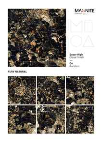 Carrelage mural et de sol en porcelaine vitrifiée ultra brillant noir Nobel 600x600mm, aspect marbre luxueux - Product Image 5