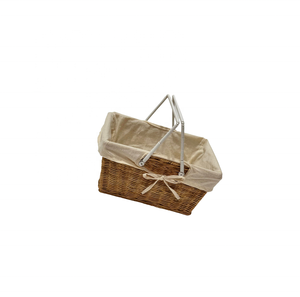 Bamboo Picnic <b>Basket</b> with <b>Wooden</b> Handle for Outdoor Dining and Family Gatherings Handmade in Vietnam - Product Image 5
