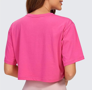 Camiseta Lisa para Mujer, Estilo Casual Diario, Combinable con Todo, Manga Corta, Cuello en V, Top de Verano, Cierre con Botones - Product Image 5