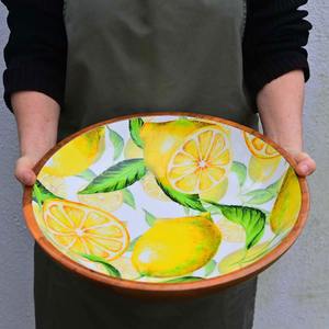 Bol à salade en bois multicolore imprimé émail, modèle 2026, vente chaude, pour la vente en gros depuis l'Inde - Product Image 5