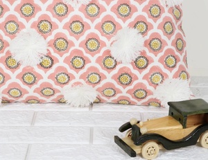 Funda de Cojín Cuadrada Moderna con Textura Hecha a Mano, Color Naranja y Blanco, para Decoración del Hogar, 100% Algodón, PINKCITY(IHC), Cierre con Cremallera - Product Image 5