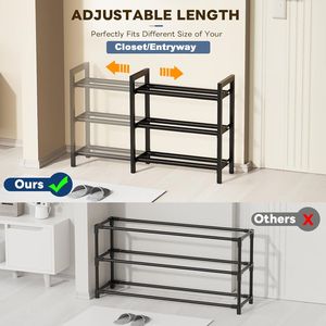 Scarpiera Espandibile a 3 Livelli 8-33, Organizzatore Premium per Scarpe da Armadio - Product Image 3