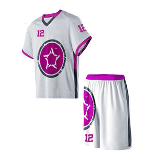 Ensemble uniforme de lacrosse, maillot à manches courtes, short imprimé, séchage rapide, vêtements de sport pour club adulte, 100% polyester - Product Image 6