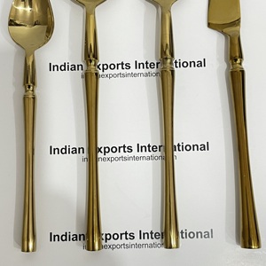 Ensemble de couverts de luxe en acier inoxydable |   Kit de couverts : cuillère, fourchette, couteau, baguettes |   Lave-vaisselle portable léger et compatible lave-vaisselle - Product Image 5