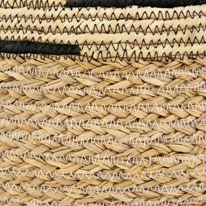 Juego de 3 cestas hechas de algas marinas y algodón. Cesta de almacenamiento hecha a mano. Venta al por mayor. Ecológico. Hecho en Vietnam. - Product Image 5
