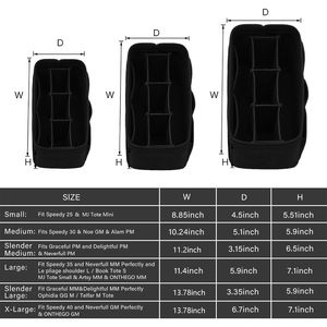 Organizer per Borse in Feltro Nero, 13 Colori, 6 Misure, Borsa Portaoggetti Multiuso per Borse a Mano - Product Image 3