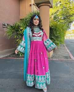 Nouvelles robes de mariée ethniques entièrement brodées pour femmes au meilleur prix de gros, véritable robe afghane à manches longues en vente - Product Image 2