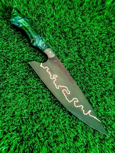 Couteau de cuisine Damas, couteau utilitaire, lame en acier inoxydable, manche en résine, TARJ ENTERPRISES, 13 pouces, haute durabilité, garantie 3 ans - Product Image 4