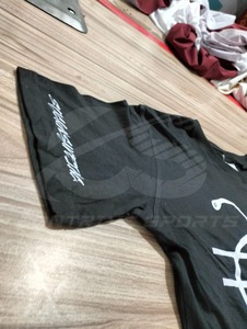 T-shirt en jersey uni à col rond pour homme avec logo personnalisé, 100% coton, design imprimé à l'écran avec strass, décontracté, écologique, SATEX - Product Image 4