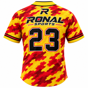 Camiseta de Béisbol Personalizada con Botones, Manga Corta, Nombre y Número del Equipo, Camiseta Deportiva - Product Image 2