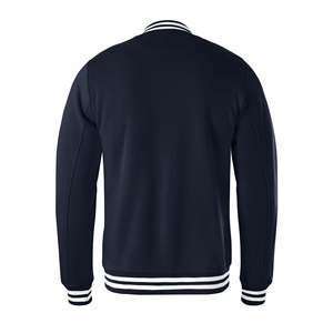 <b>Mens</b> Premium Varsity Jacket Soft Cotton Blend <b>Long</b> Sleeve Button Front Casual Fashion <b>Coat</b> Rib Hem Custom Production OEM ODM - Product Image 3