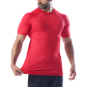 T-shirts de compression athlétiques pour hommes – Vêtements de sport ajustés, tissu anti-humidité, extensible, performance optimale, soutien musculaire - Product Image 1