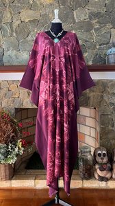 Vestido Caftán de Rayón con Estampado Shibori Abstracto, Talla Grande, Corte Holgado y Fluido, para Playa - Product Image 6