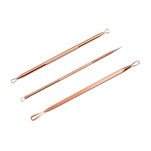 Professional 3 Piece Stainless Steel Blackhead Remover Kit Acne Extractor <b>Tools</b> for Facial Blemish and Pore Care - Product Image 1