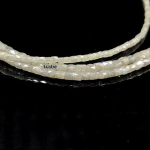Perles tubulaires facettées en diamant blanc Lustre 1,5-2,5 mm Haute qualité Certifiées par un tiers pour la fabrication de bijoux Prix de gros Inde - Product Image 1