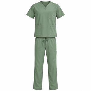 Top and Bottom Design Woven <b>Nurse</b> <b>Uniform</b> for Hospital and Clinical Environments Scrub Workwear - Product Image 3
