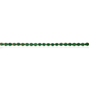 Hot Selling Prong Set Emerald Fine Luxury Stackable Tennis Bracelet Trending 14K Real Yellow <b>Gold</b> Engagement Gift Jewelry - Product Image 3