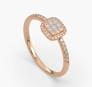 Classic 14KT Gold Natural Vintage Brilliant Cut Filled Diamond IGI Certified Engagement Wedding <b>Ring</b> Fine Jewelry Gift Women - Product Image 5