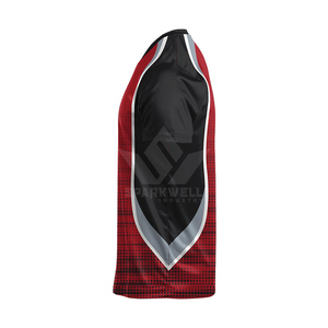 Maillot de football américain personnalisé pour homme, bleu marine, col en V, manches courtes, sublimé, anti-transpiration, uniforme d'équipe - Product Image 4
