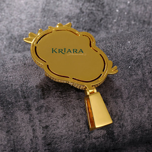 Colgante de Pato de Plata 925 Bañado en Oro con Diamante Cultivado en Laboratorio, Corte Brillante Redondo, Estilo Hip Hop, Encanto de Animal Adorable, Joyería de Regalo Unisex - Product Image 4