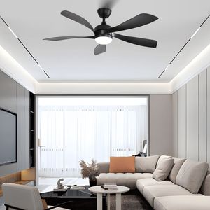 Ventilatore da soffitto moderno a LED da 52 pollici con pale in ABS dimmerabili a 3 colori, telecomando e motore DC reversibile (simile a W882P146310) - Product Image 5