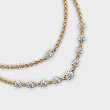 สร้อยคอเพชรเม็ดเดี่ยว 4 กะรัต เพชรเลี้ยงในห้องปฏิบัติการ ระดับ E-F VVS VS ทอง 14k แบบห้อยระย้า - Product Image 5
