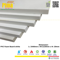 Panneaux de moulage en mousse PVC écologique, blanc, 20 mm d'épaisseur, densité 0,6 g/cm3, imperméables, résistants au feu, recyclables, pour meubles de cabinet