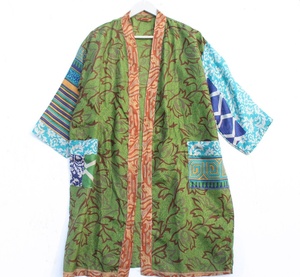 Kimono de seda Vestido bohemio de seda Kimono de seda para mujer - Product Image 3