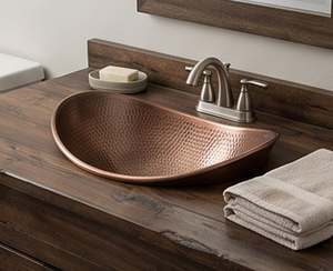 Fregadero de Cobre Martillado Hecho a Mano de Primera Calidad, de un Solo Tazón, para Instalar Sobre Encimera, Diseño Rústico, Acabado Mate, para Cocina - Product Image 4