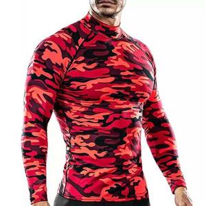 Camiseta de Compresión de Manga Larga para Hombre, Sublimada con Camuflaje, para MMA, Spandex, Poliéster, Protección UV, Lavada, para Playa y Natación - Product Image 1