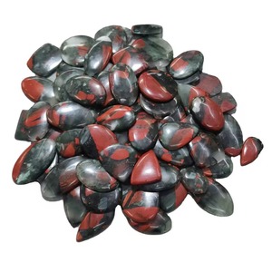 Lot de cabochons en agate de pierre de sang africaine naturelle de haute qualité pour bijoux de guérison, pierres précieuses en vrac - Product Image 3