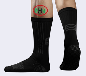 Chaussettes de sport unisexes de luxe en coton antibactérien, tricotées jacquard, épaisses, à rayures, avec logo personnalisé, pour la vente en gros OEM - Product Image 2