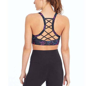 Soutien-gorge de sport personnalisé imprimé par sublimation, entièrement soutien-gorge, pour le fitness et le yoga, en polyester et élasthanne, pour femmes, prix de gros - Product Image 3