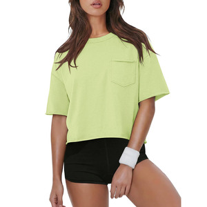 Camiseta y Pantalones Cortos de Mujer 100% Algodón con Logotipo Bordado Personalizado en 3D, Camisetas Casuales de Punto Estampadas - Product Image 5