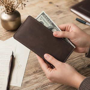 Handmade leather <b>money</b> <b>envelope</b> crafted with genuine leather durable stitching compact organization stylish design in low price - Product Image 1