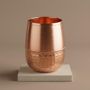 Mug en cuivre pur fait main moderne, tasse à cocktail Moscow Mule, vaisselle de bar martelée pour bière, vente en gros, cadeau promotionnel personnalisé pour marque - Product Image 2