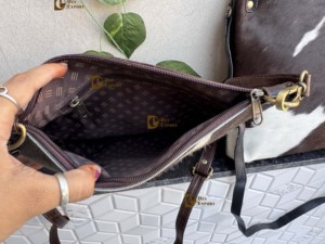 Sac à main élégant en cuir de vachette à poils, fait main, multi-usages, pour femme, idéal comme cadeau - Product Image 6
