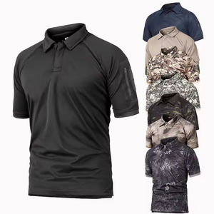 Camiseta Táctica para Hombre, Camiseta Casual de Camuflaje, Cuello Redondo, Manga Corta, Elástica, para Entrenamiento, Polo Táctico - Product Image 6