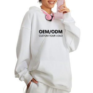 Fabricantes de sudaderas con capucha unisex personalizadas de algodón 100% grueso para marcas de ropa |   Suéter de Invierno con Hombros Caídos |   Color Sólido - Product Image 6