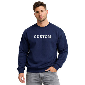 Custom Logo Men's Crewneck Sweatshirt Cotton <b>Fleece</b> Pullover Casual Winter Fashion Blank Sweatshirt for Printing & Branding - Product Image 1
