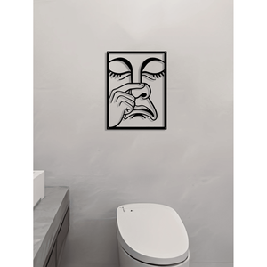 Divertente decorazione da parete con naso che si schiaccia, arredo casa di tendenza per regali di Natale - Product Image 2