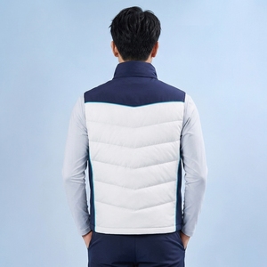 Chaleco Acolchado Informal para Hombre, Tejido de Poliéster Suave, Acolchado Cálido, Cierre Completo con Cremallera Frontal, Cómodo para el Uso Diario en Invierno - Product Image 2