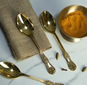 Handmade <b>Copper</b> Spoon Premium Quality Kitchen Cutlery Eco Friendly Durable Ayurvedic Health Benefits Dining Serving <b>Utensil</b> Set - Product Image 2