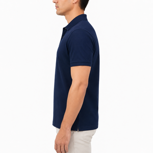 เสื้อโปโลผู้ชายพรีเมียม ผ้าฝ้าย 220 GSM ระบายอากาศได้ดี ทรงปกติ กระดุม 3 เม็ด แขนสั้น สวมใส่สบาย เหมาะสำหรับธุรกิจและลำลอง - Product Image 2